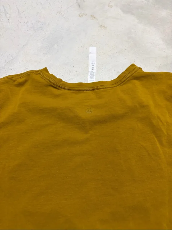 Lululemon Crew Neck T-Shirt in Mustard 10 - Image 3