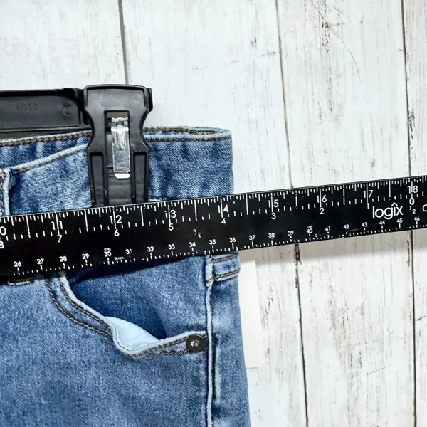 Free People Distressed Skinny Jeans Womens Size 26 Blue Ripped Knee Stretch - Image 4