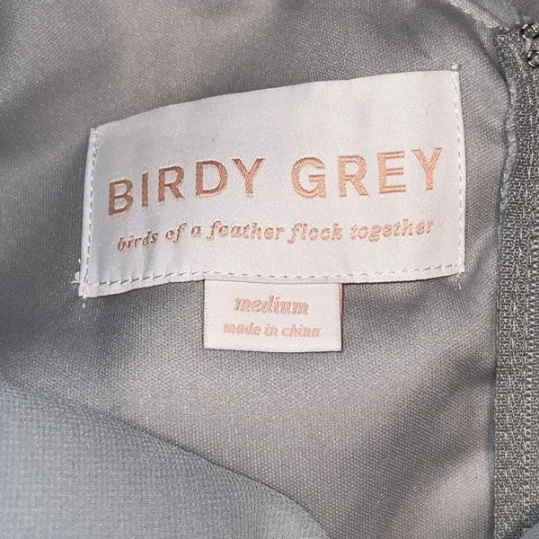NWT Birdy Grey Devin Chiffon Convertible Maxi Dress Dove‎ Gray Women’s Size Med - Image 10
