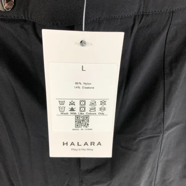 Halara High Waisted Belted Button Zipper Pocket Flare Casual Cargo Pants Black L - Image 6