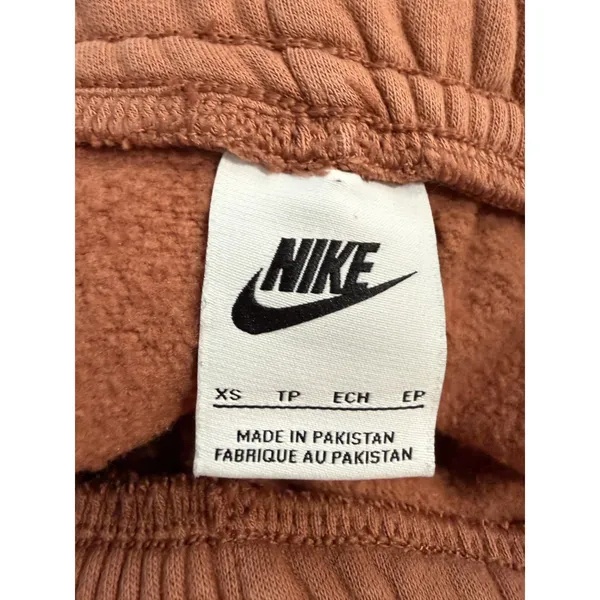 Nike Sportswear Womens Fleece Pintuck‎ Shorts Rust Terracotta XS 3320 - Image 4