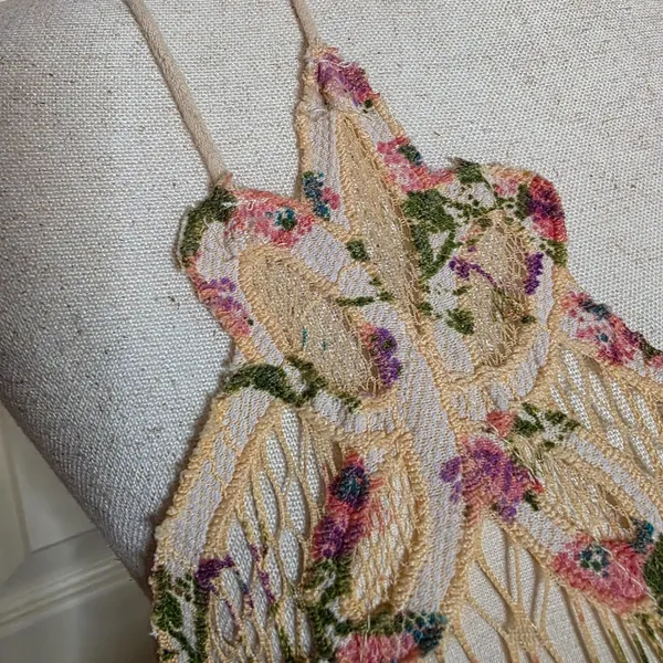 Free People One Adella Pink Floral Asymmetrical Strappy Sleeveless Dress - Image 6