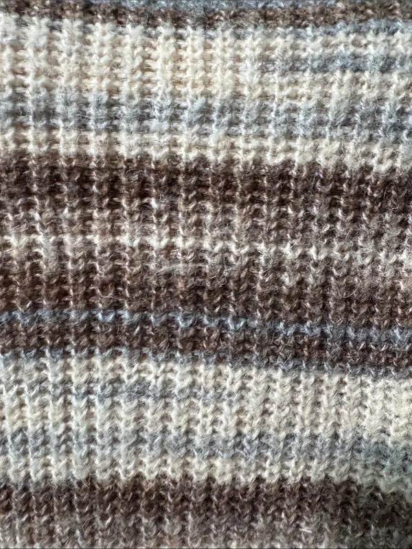 a.n.a Striped Crewneck Sweater in Brown, Cream, and Light Blue - Image 3