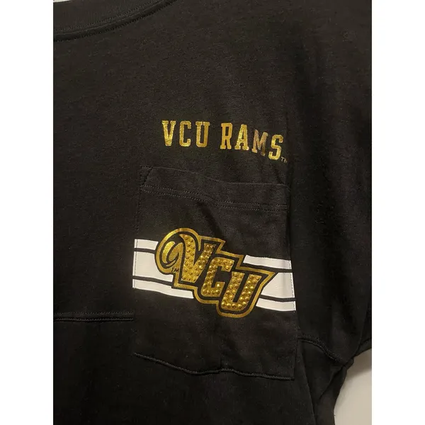 Victoria's Secret Pink VA Commonwealth University Black Long Sleeve Shirt S - Image 2