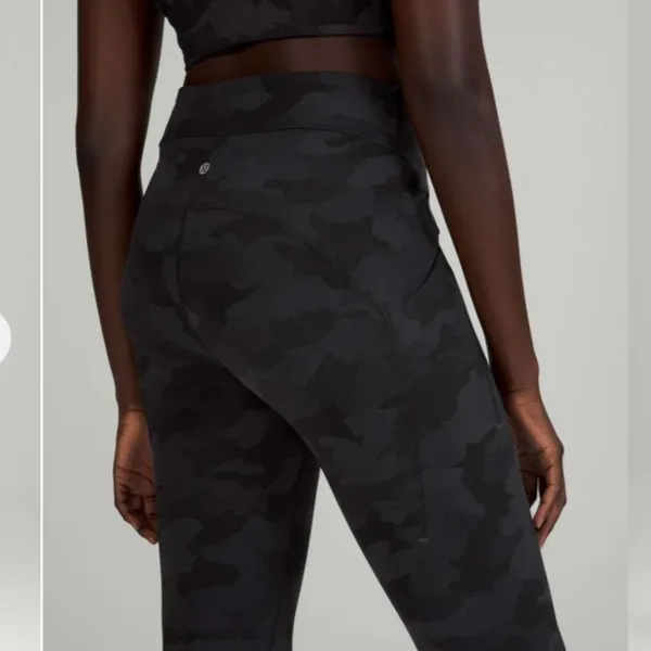 Lululemon Gray Camouflage Power Through High Rise Leggings 4 - Image 7