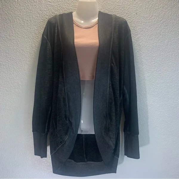 Women's‎ Black Hooded Sweater Gray Size XL - Image 2