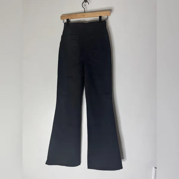 Marine Layer Bridget Twill Flare Pants Black Size‎ 2 Style 16304 - Image 2