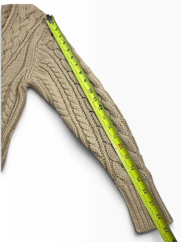 Isabel Marant Etoile Cable Knit Wool Zip Cardigan Sweater - Image 12