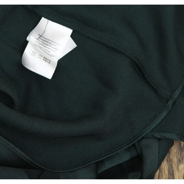 DKNY Womens Faux-Wrap Puff-Sleeve V-Neck Dress DD4HTC02 Pine Green 10 - Image 5