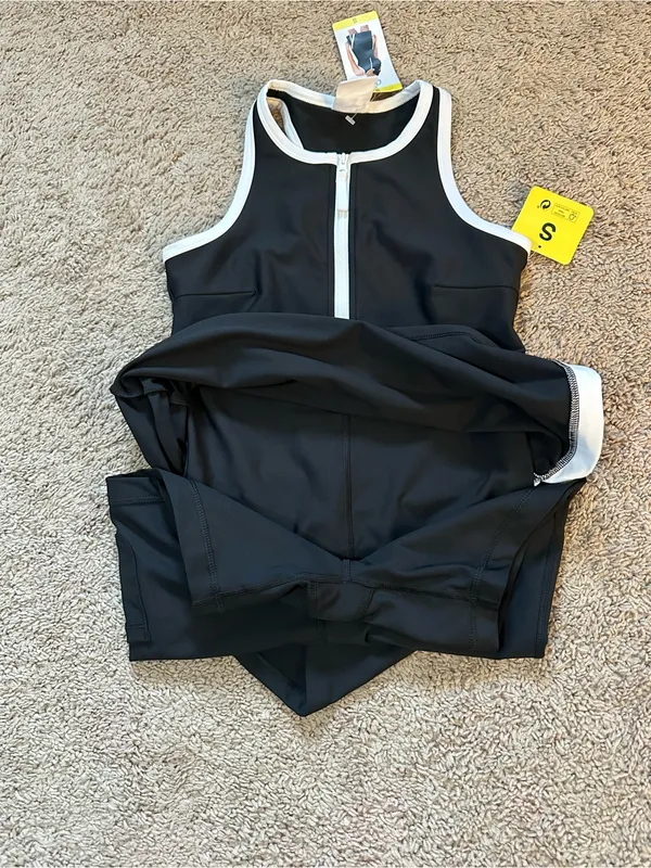 SAGE Collective Tennis Dress with Shorts Womens S Black Pickleball Activewear - Image 10