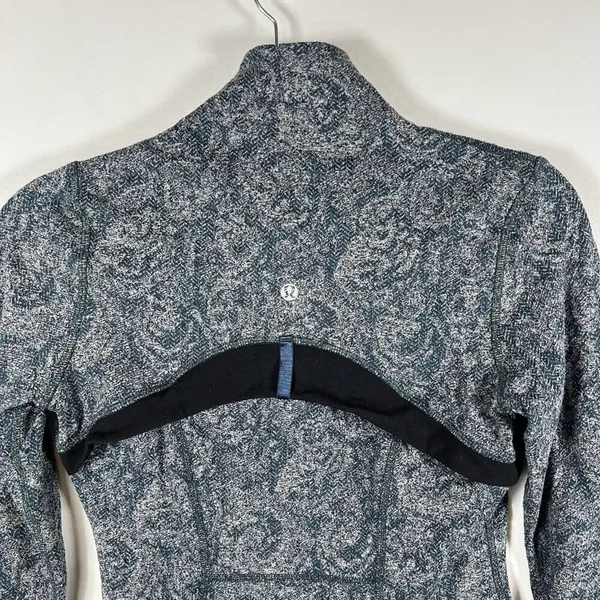 lululemon athletica Define Jacket Brushed‎ Herringbone Gray Blue Alberta size 6 - Image 10