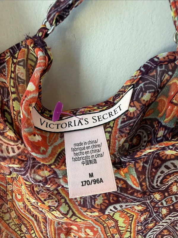 NWOT Victoria's Secret mPaisley Chiffon Ruffle Strap Cami - Image 3