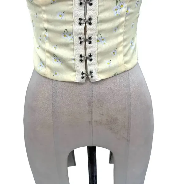 Princess Polly Allyson Corset Top Puff Sleeve Yellow Floral Size US‎ 4 - Image 6