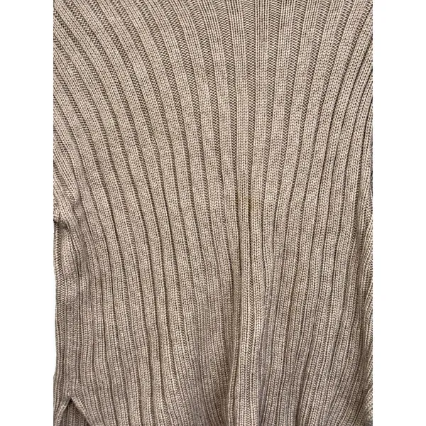 Abercrombie & Fitch Brown Ribbed Knit Long Sleeve Mock Neck Sweater Top Size S - Image 6