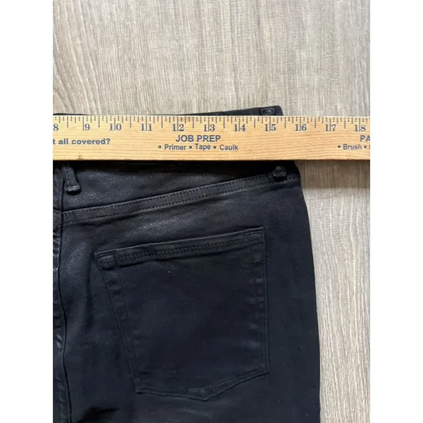 Good American Good Classic Coated Jeans Women's 14/32 Black‎ Stretch High Rise - Image 6