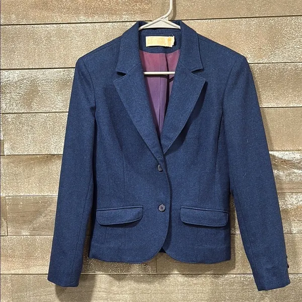 Pendleton vintage Navy 100% virgin wool made in the USA blazer size 6 - Image 2