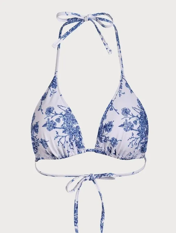 Berlook Floral Halter Triangle Bikini Top ONLY 27 - Image 6