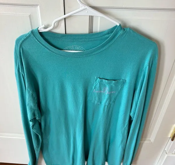 Lauren James Teal Long Sleeve with Football and Bow - Image 2
