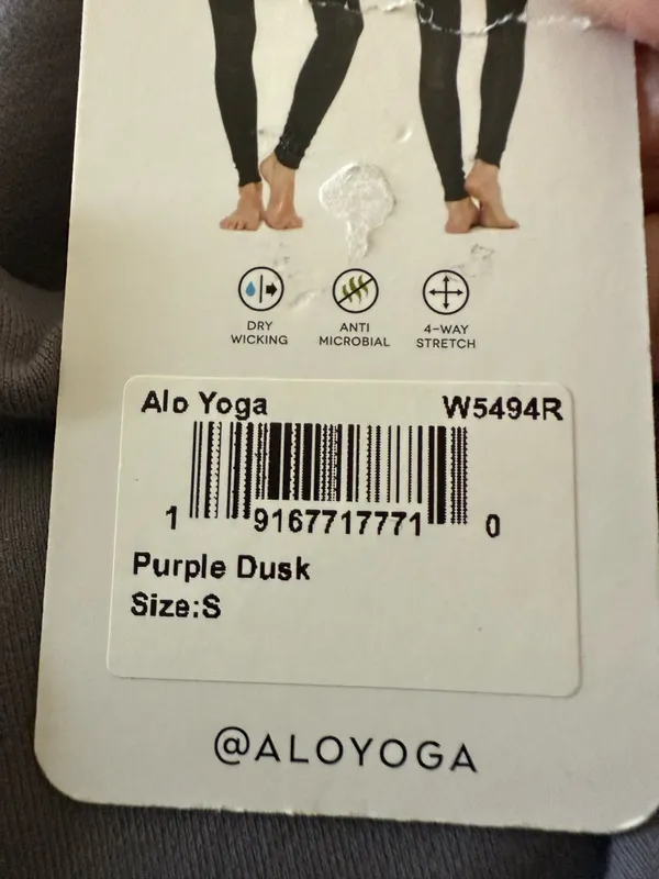 Alo Yoga High-Waist Moto Legging Pin-tucked Panel Purple Dusk Leggings NWT Small - Image 7