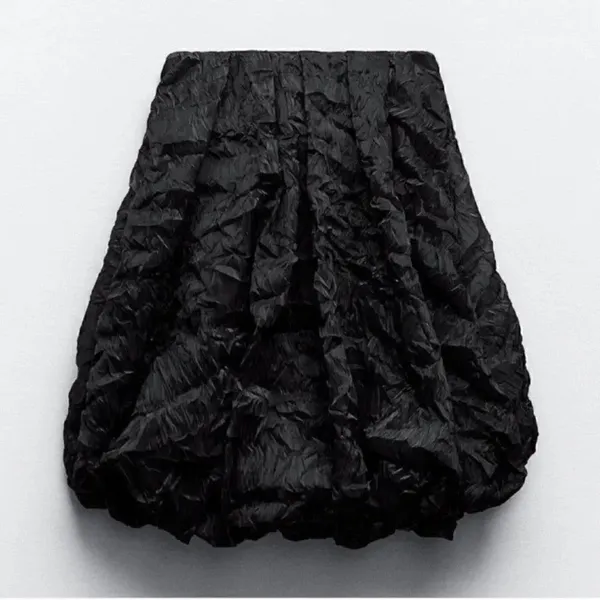 Zara Black Balloon Mini Dress Limited Edition(Size Large) - Image 3