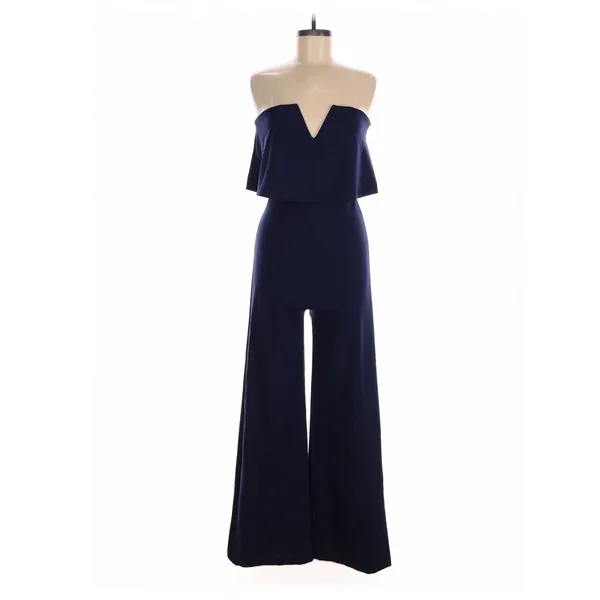 Lulus Power of Love Navy Blue Strapless Jumpsuit Medium Party Night Out - Image 2
