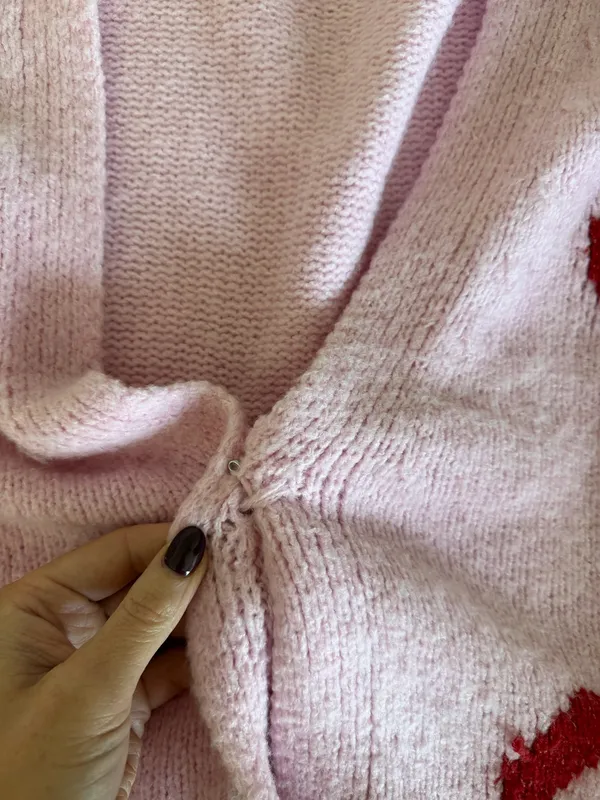 Pink heart cardigan - Image 4