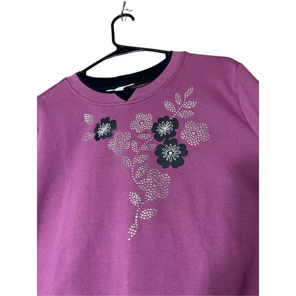 Breckenridge Grandma Flower Print Sweater Size XL‎ - Image 3