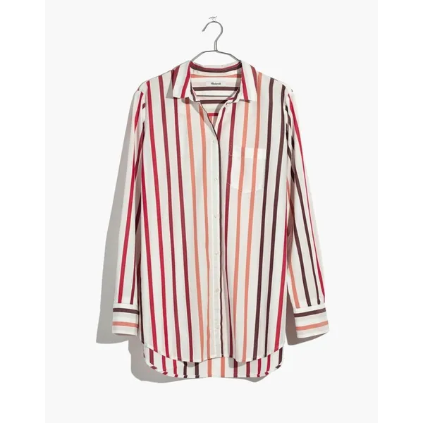 Madewell Women's XS‎ Striped Button-Up Shirt Long Sleeve Casual Relaxed Fit - Image 5