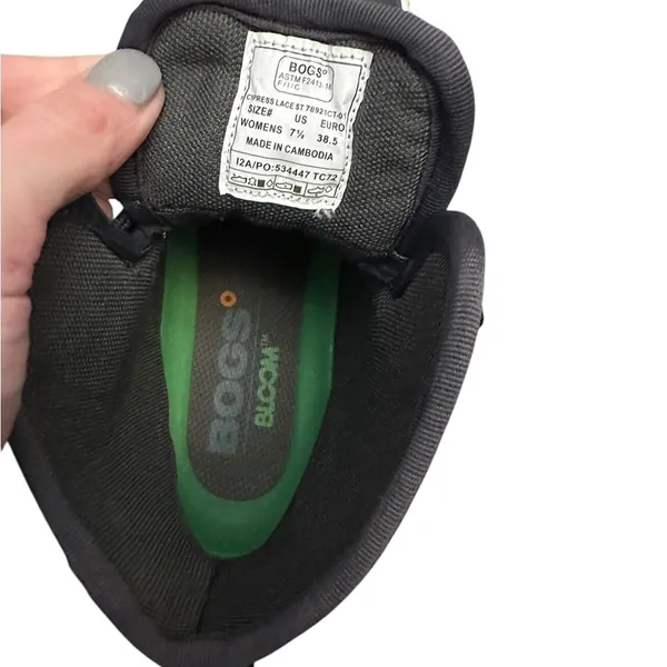 Bogs Cypress Lace ST‎ Steel Toe Waterproof Work Boots Black Grey Womens 7.5 - Image 5
