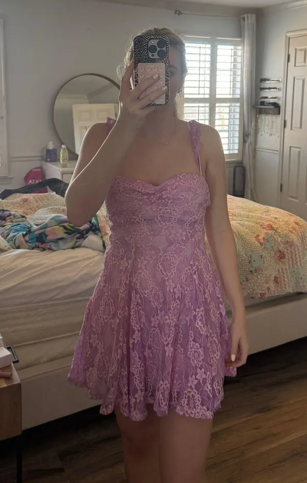 Lace Dress Purple - Image 2