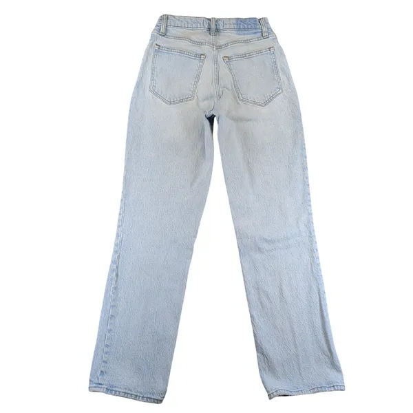 Abercrombie Fitch Curve Love 90s Straight Ultra High Rise Light Wash Jeans 26/2S - Image 2