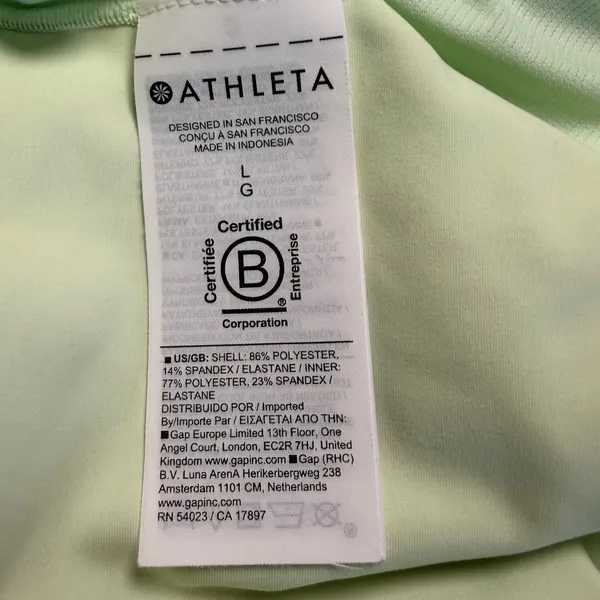 Athleta Crossover Run Short Green Lime Two Tone Athletic Shorts Large - Image 6