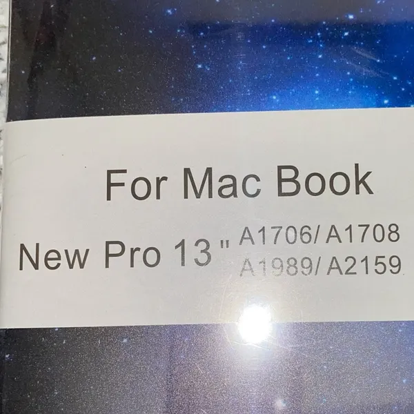 MacBook Pro 13 Case‎ A1706 A1708 A1989 A2159 Galaxy Hard Shell Cover NWT - Image 3