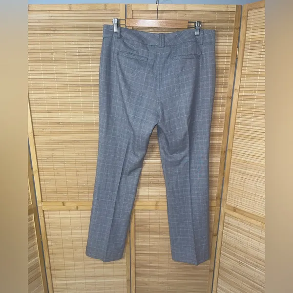 Van Heusen gray white plaid slacks trousers dress pants stretch woman’s sz 10 - Image 2