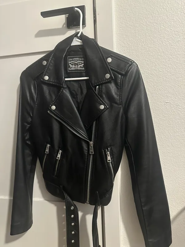 Levi’s Women Biker Leather Faux Jacket Black XS - Image 7