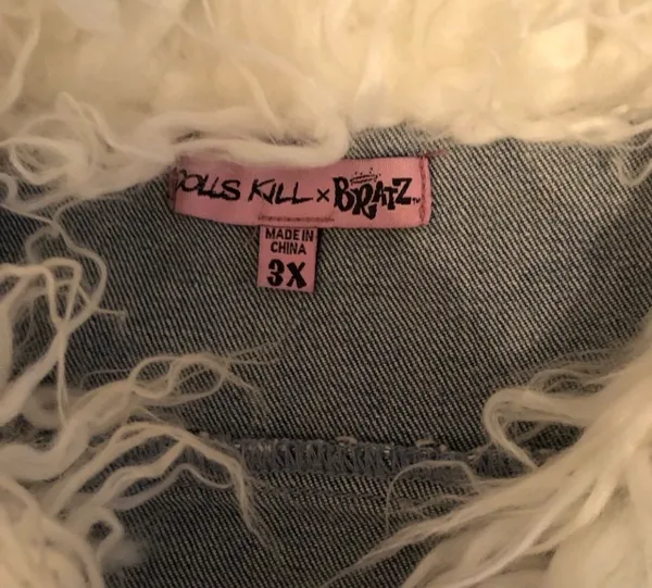 Dolls kill Bratz denim & faux fur jacket - Image 5