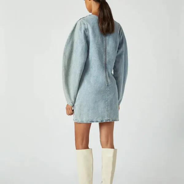 NWT Pull&Bear Denim Dress With Full Sleeves - Image 4