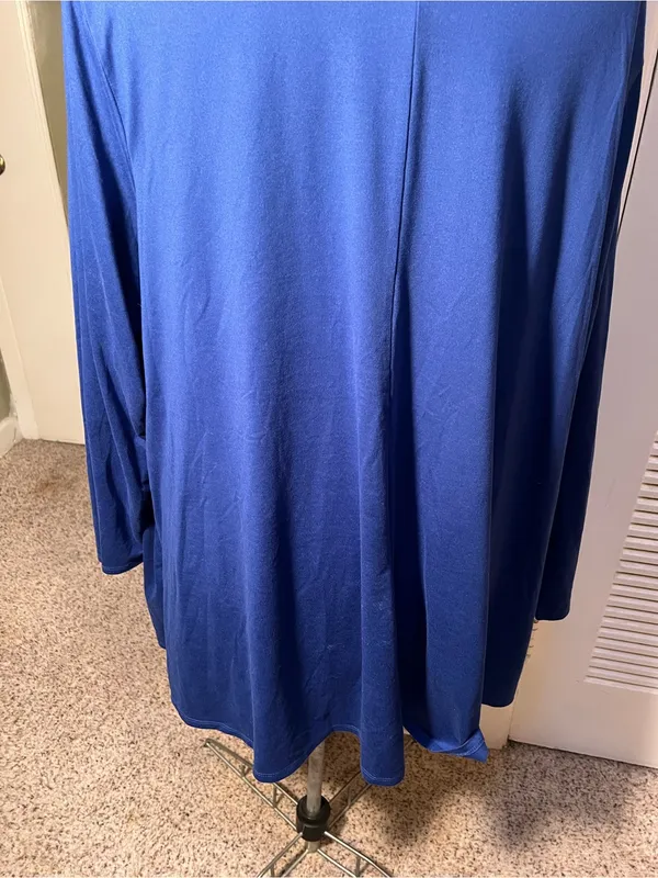 Lane Bryant Women’s Plus Size 26/28 Mock Neck Swing Tunic Top Long Sleeve Royal - Image 6