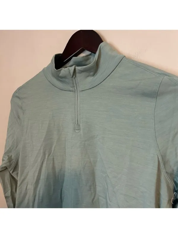 Allbirds Quarter Zip Pullover Natural Run Mid Layer Green Hush Athleisure Casual - Image 3