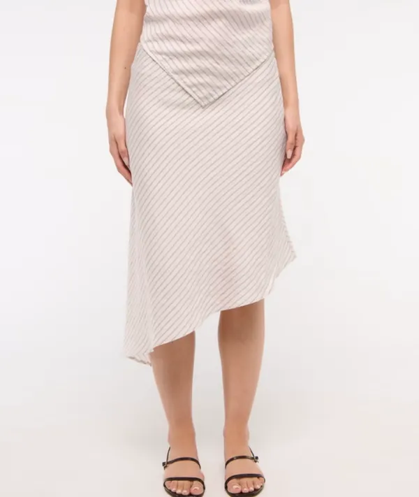 Abercrombie Mid Rise Asymmetrical Hem Midi Skirt - Image 2