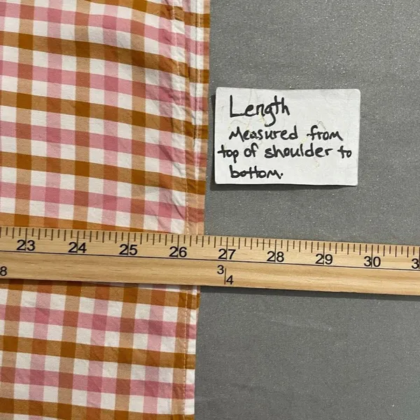 Old Navy Peasant Top Size XL Gingham Mandarin Popover Boho Cottagecore Prairie - Image 10