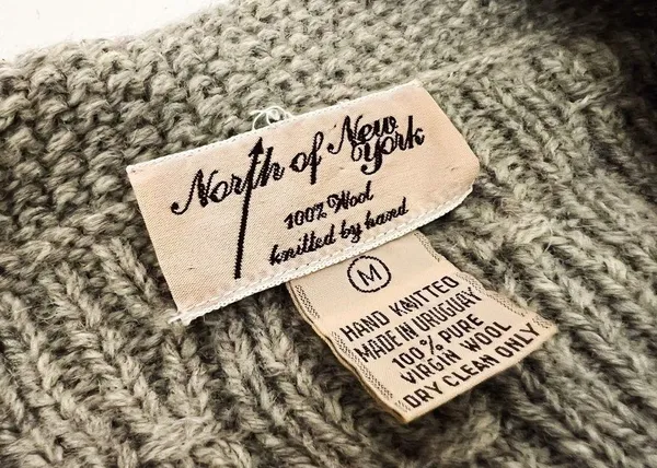 Vintage 100% Wool Double-Breasted Button-Front Hand-Knit Cardigan | Size S/M - Image 8