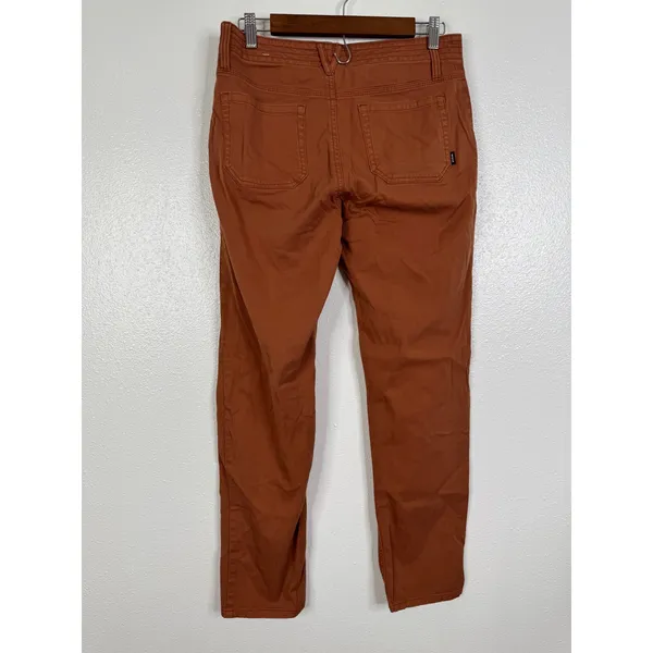 Prana Womens Rust Orange Organic Cotton Stretch Patch Pocket Utility Pants Sz 4 - Image 2