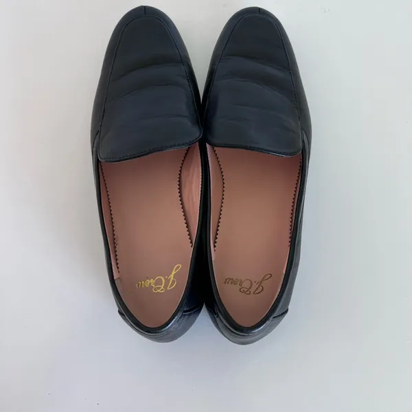 J. Crew‎ Women's Cecile Smoking Slipper in Leather Black - Image 7