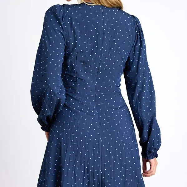 NWT Lulus Sweetie Aura Polka Dot Mini Dress Navy Blue Women’s Size Medium - Image 3