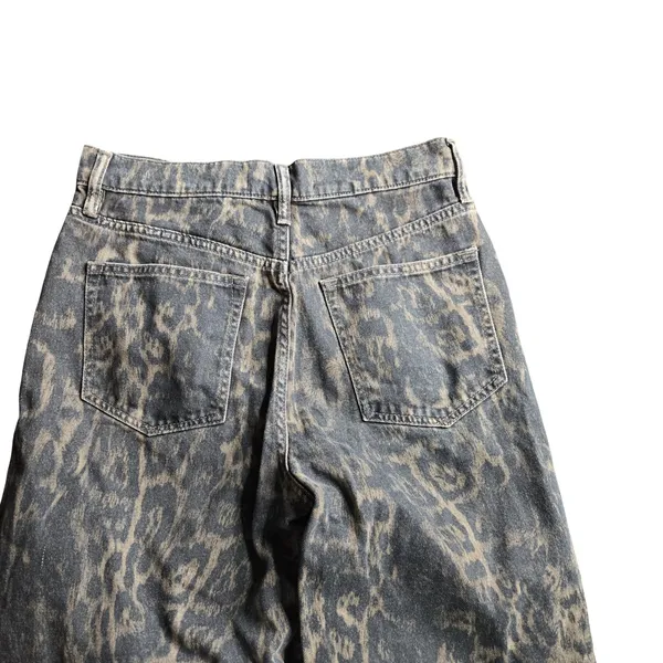 AllSaints Blake Leopard Brown Wide Leg Jeans Size: 26 - Image 7