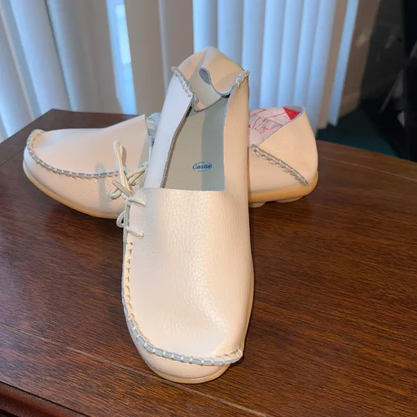 Leather Moccasins Loafers‎ Driving Shoes Casual Comfort Slip On Women-New-43 - Image 5