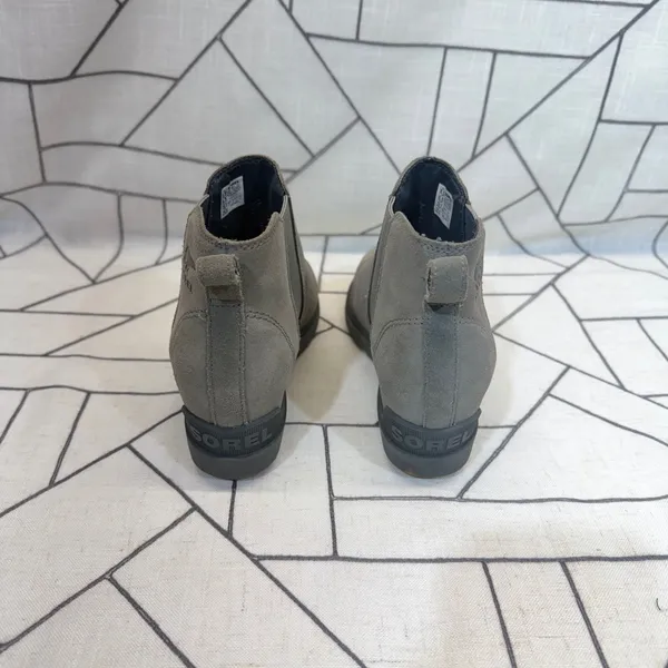 Sorel Evie II Chelsea Boots 8.5 Quarry Grey Waterproof Suede‎ NL5020-052 - Image 5