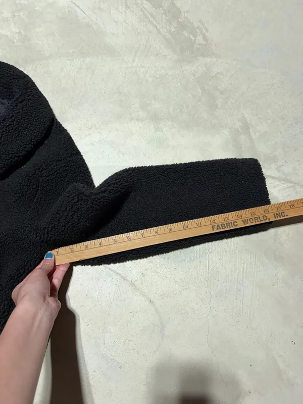 ZARA Black teddy Sherpa Jacket small - Image 4