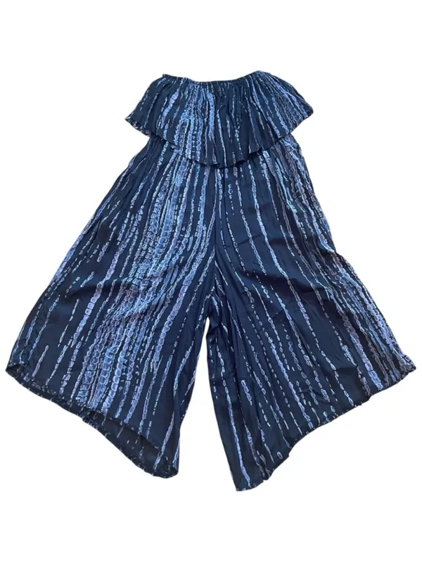 Free People Summer Vibes Tie Dye strapless Jumpsuit wide leg cropped pants Sz S - Image 3